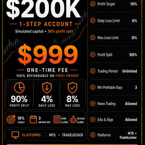 $200,000 1 Step Account
